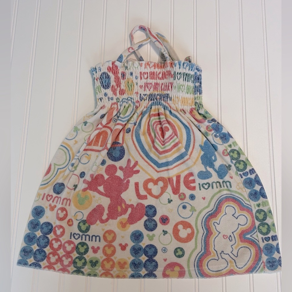 Disney Parks | Girls Terrycloth Tank Top Dress|  XS |Multicolored